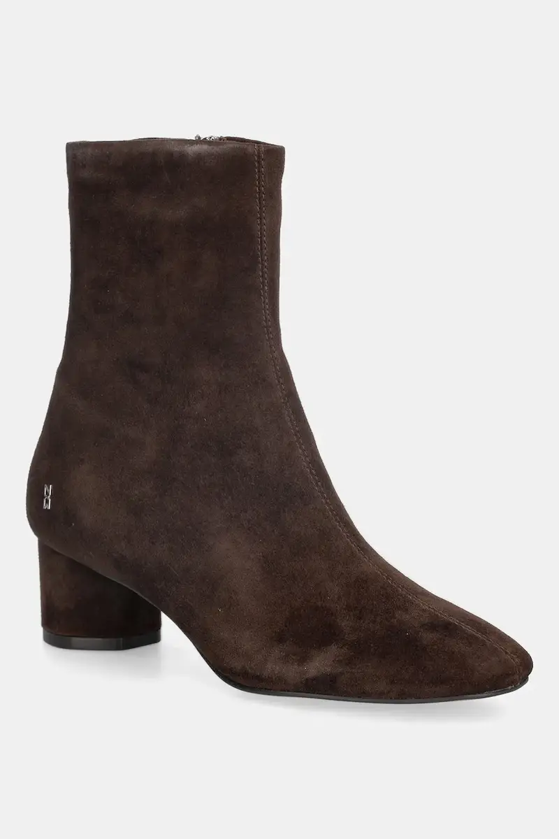 stivaletti alla caviglia in camoscio Alyssa Brown Suede donna colore marrone Alyssa Brown Suede