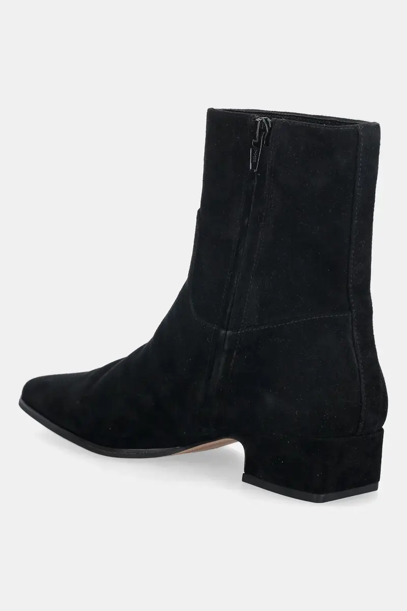 stivaletti alla caviglia in camoscio Dusty Black Suede Nero miniatura 3