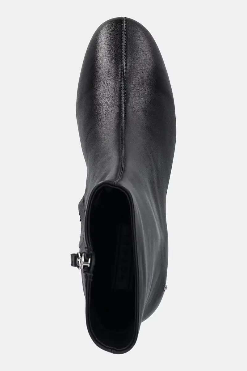 stivaletti alla caviglia in pelle Alyssa Black Leather donna colore nero Alyssa Black Leather miniatura 4