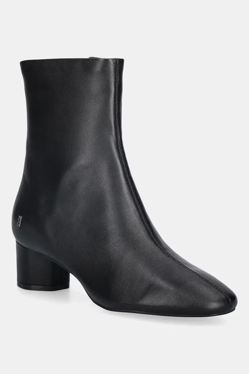 stivaletti alla caviglia in pelle Alyssa Black Leather donna colore nero Alyssa Black Leather