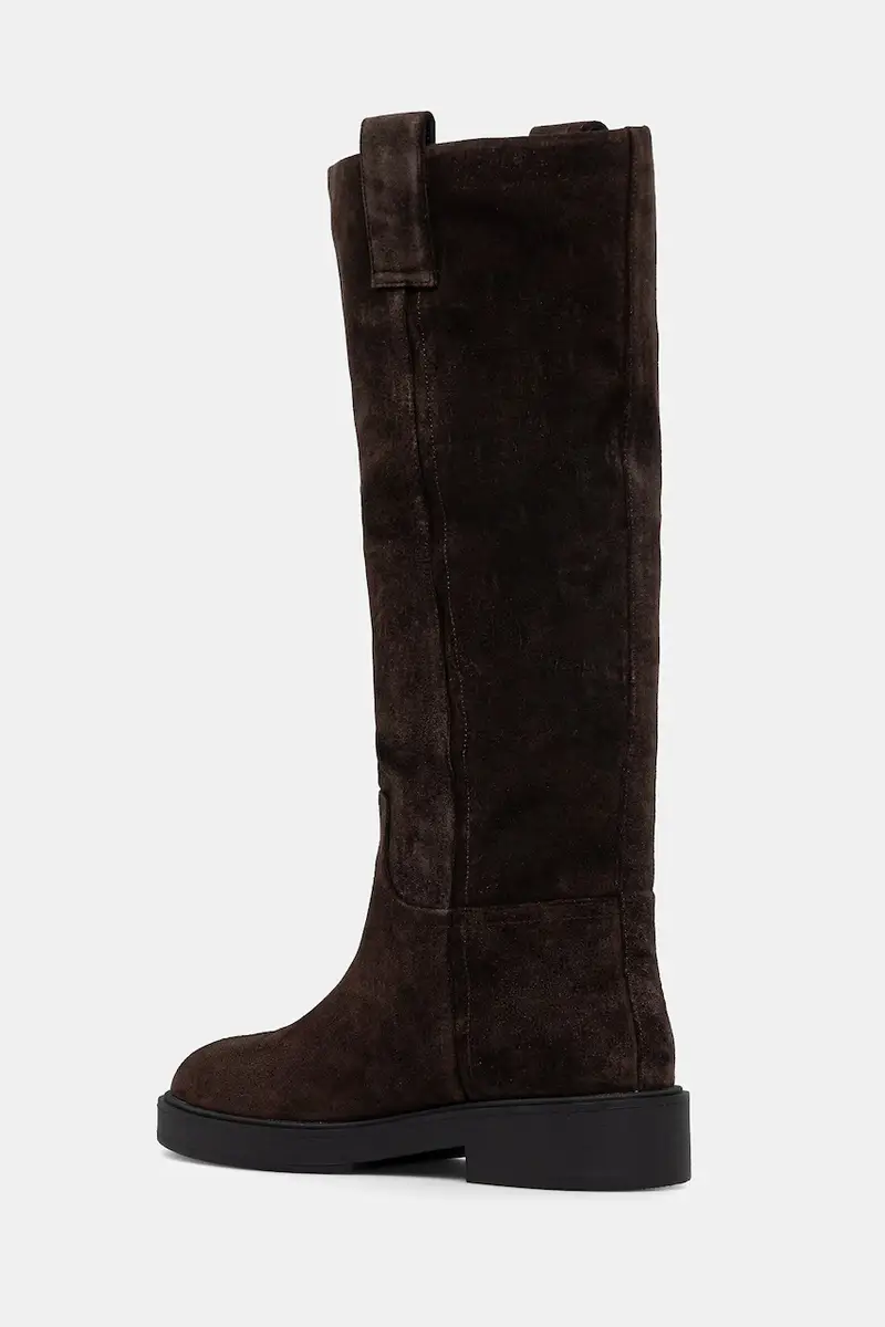 stivali in pelle scamosciata Jose Brown Leather donna colore marrone Jose Brown Leather miniatura 3