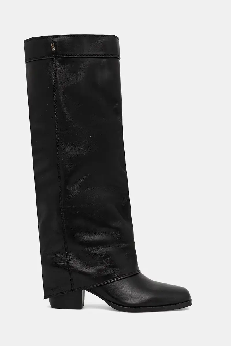 stivali in pelle Weather Black Leather donna colore nero Weather Black Leather miniatura 2