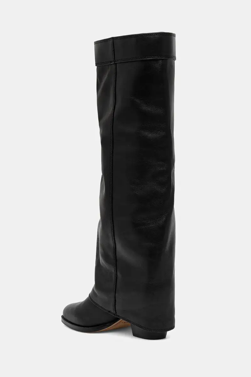 stivali in pelle Weather Black Leather donna colore nero Weather Black Leather miniatura 3