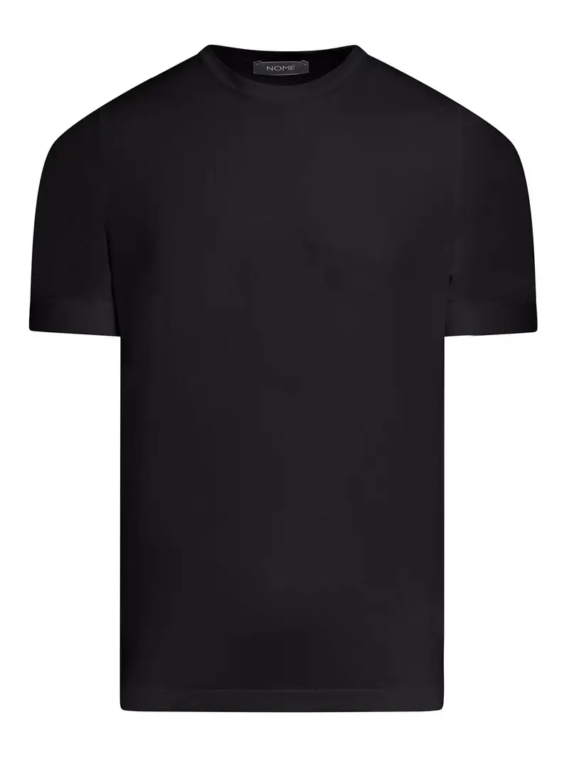 Manica corta cotone organico Nero