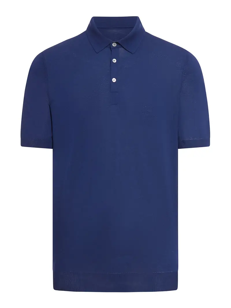 Polo manica corta finezza 12 Azzurro