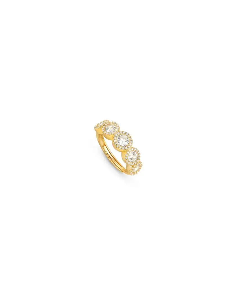 Anello regolabile NOMINATION Seidivina in argento 925 dorato con cristalli 241401/012