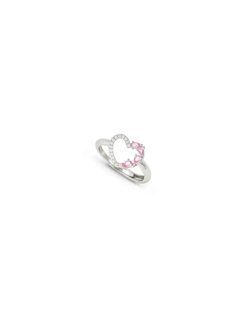 Anello regolabile NOMINATION Shine Me Up in argento con Cuore rosa 241900/004
