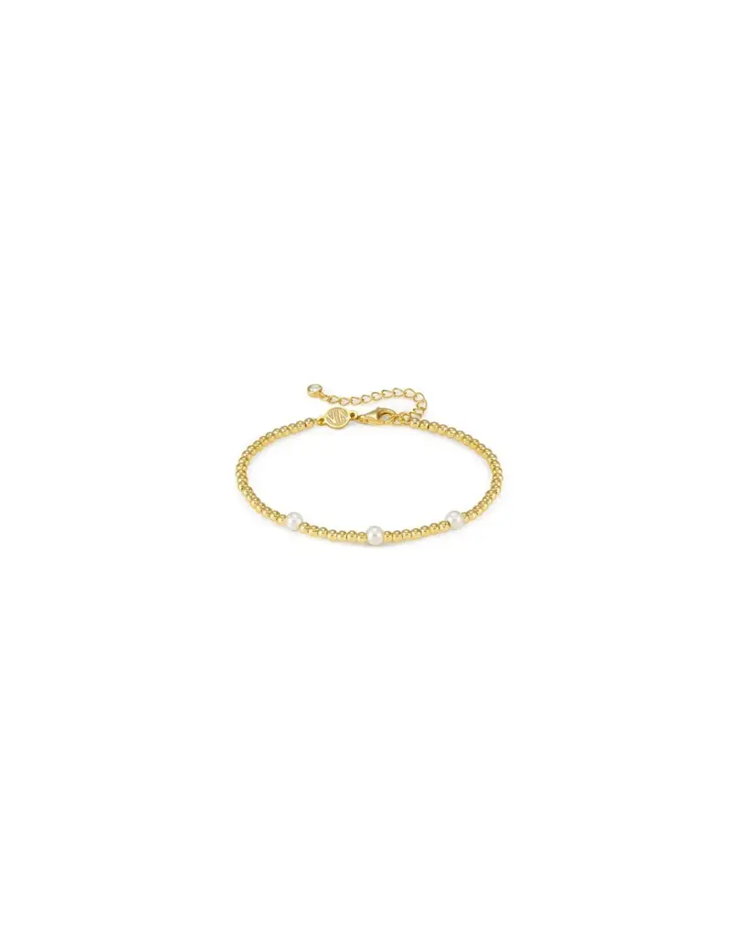 Bracciale NOMINATION Fashion Era in argento placcato oro giallo e 3 perle 242204/012