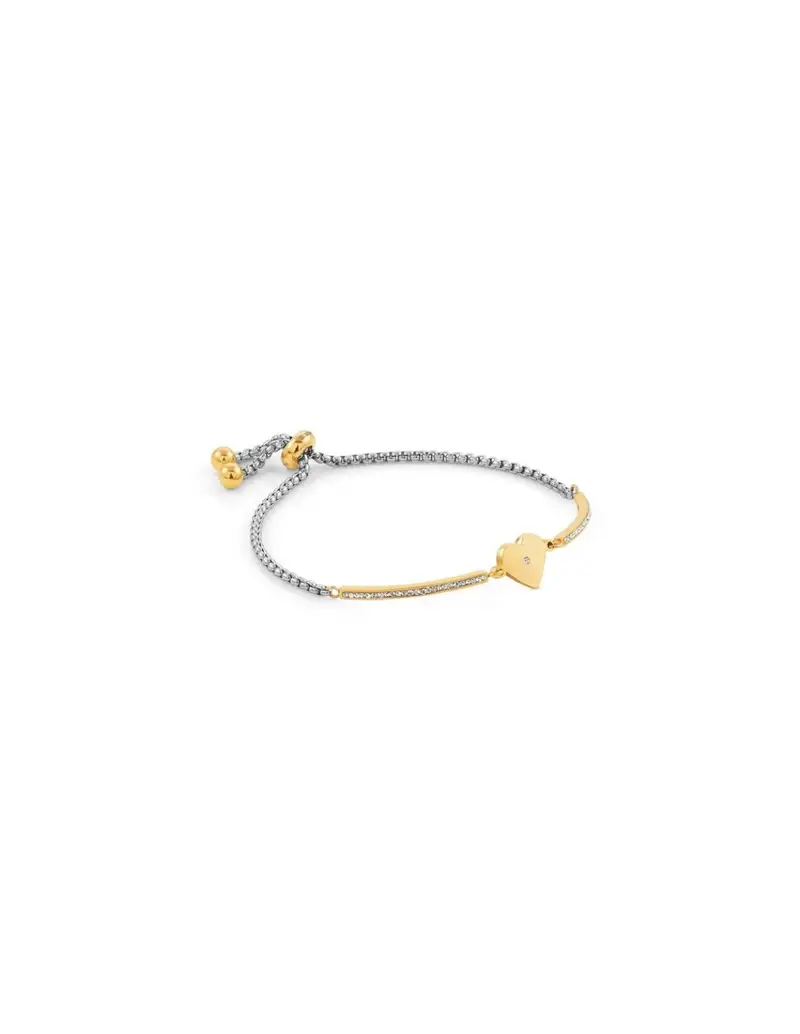 Bracciale NOMINATION MILLELUCI in acciaio e cubic zirconia bianchi 028006/022 Cuore Oro