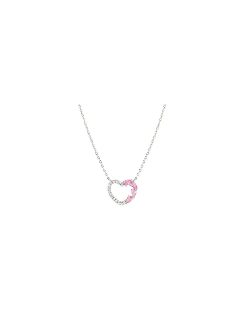 Collana girocollo NOMINATION Shine Me Up in argento con Cuore rosa 241902/004