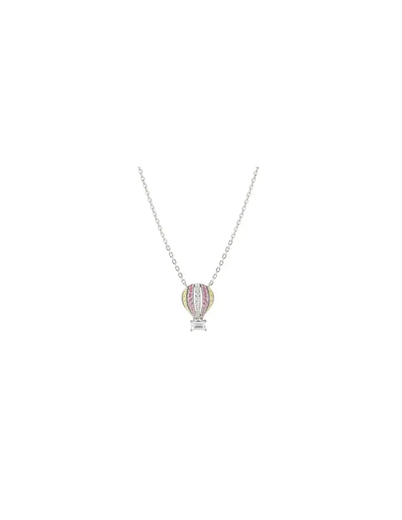 Collana girocollo NOMINATION Shine Me Up in argento con Mongolfiera gialla e rosa 241902/012
