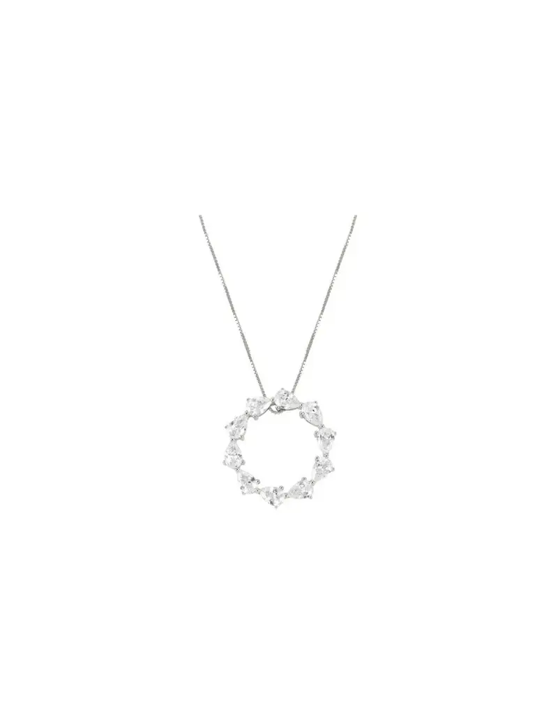 Collana NOMINATION COLOUR WAVE in argento 925 e pietre bianche 149812/001 pendente circolare