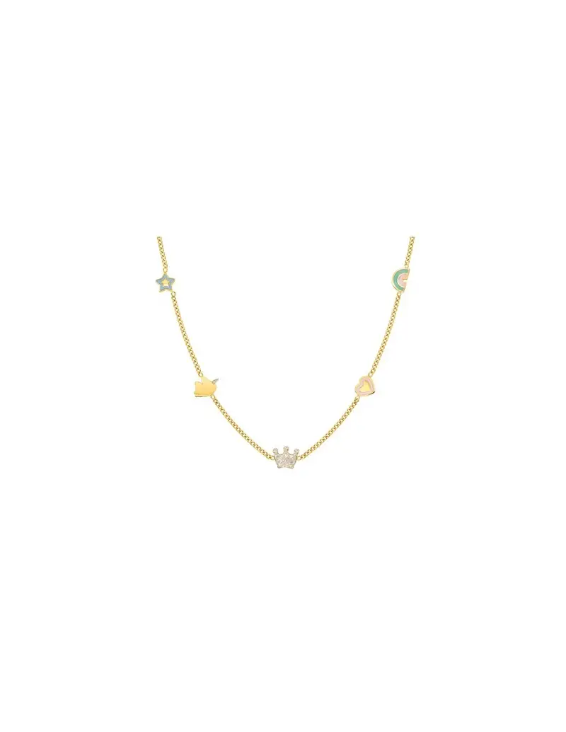 Collana NOMINATION Fairyicons in acciaio dorato con mix pendenti colorati 134109/050