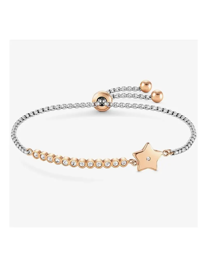 SALDI Bracciale NOMINATION Milleluci in Acciaio 028009/023 Stella Rose Gold