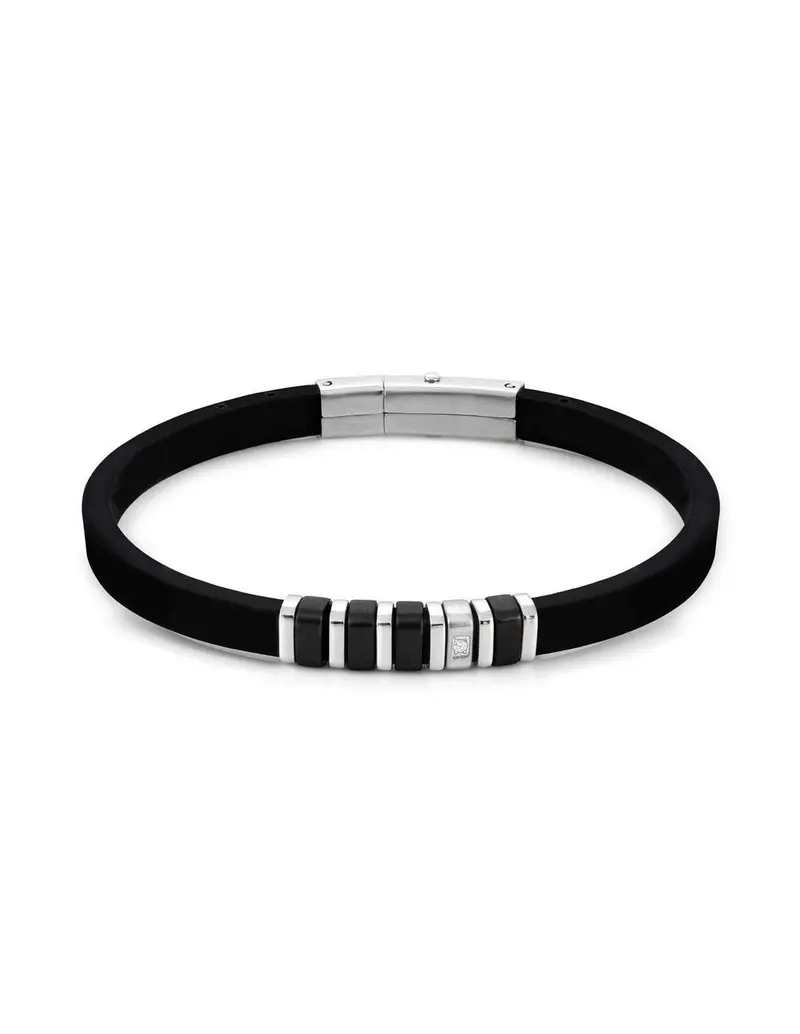SALDI Bracciale NOMINATION Uomo City in Acciaio e Caucciù 028804/015