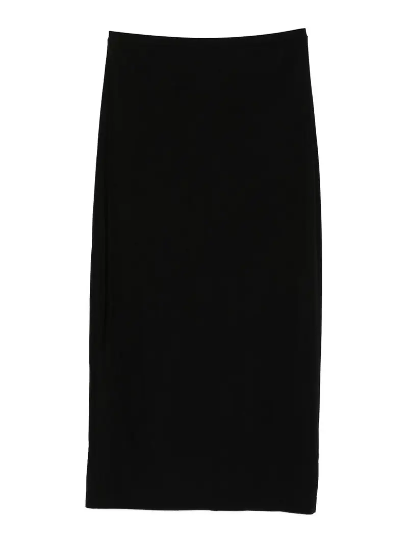 Gonna longuette a tubino Nero