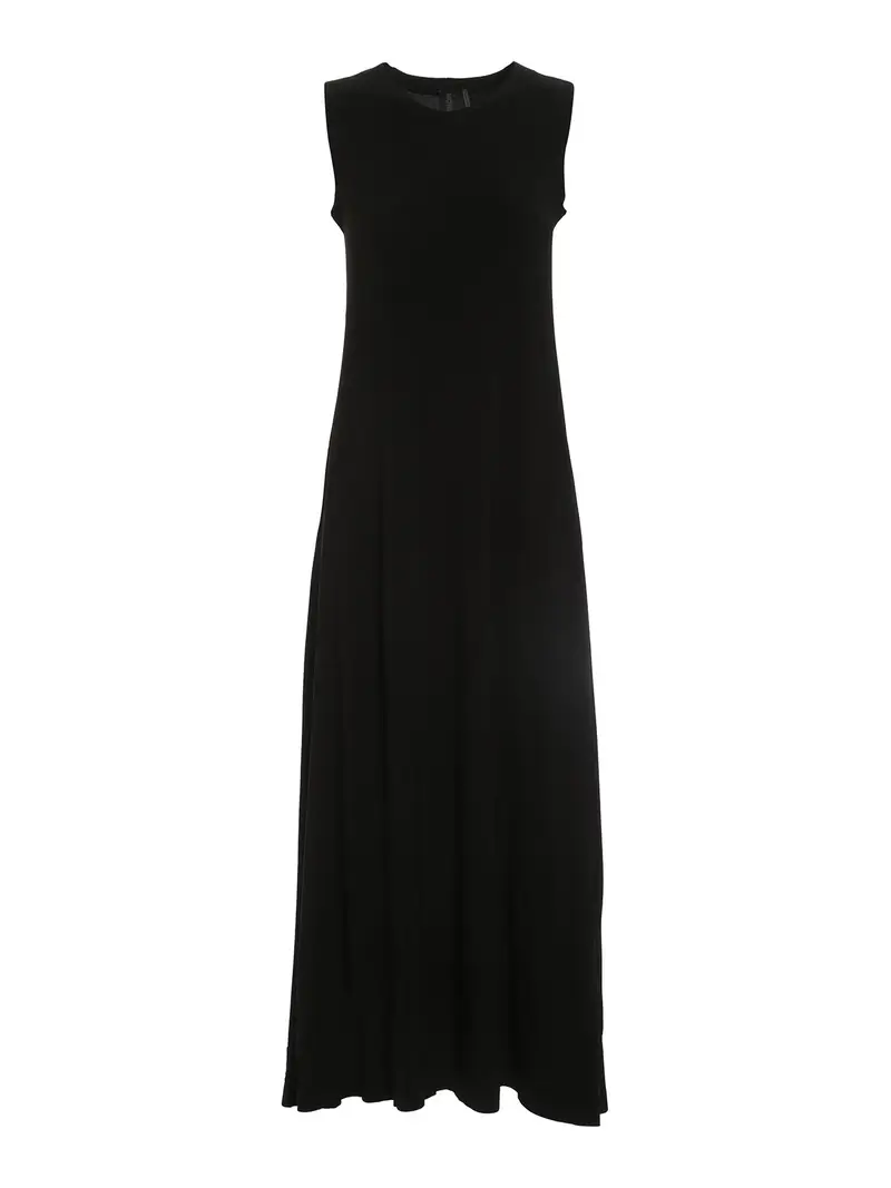Maxi abito in jersey Nero