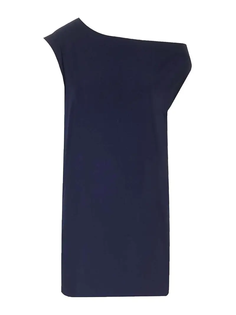 Mini abito con spalla caduta Blu