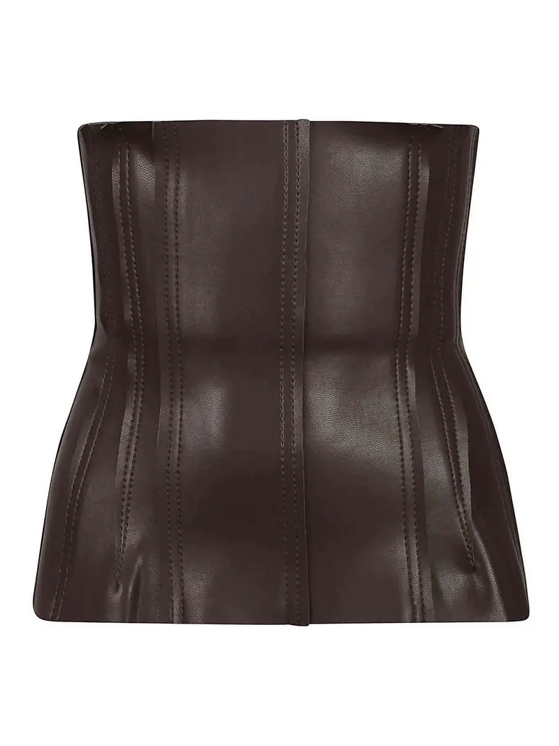 Norma Kamali Top Marrone 3304746