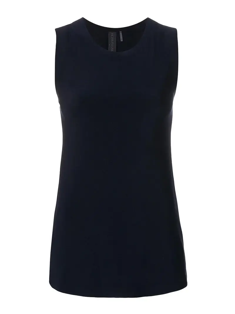 Norma Kamali Top Blu 3271467