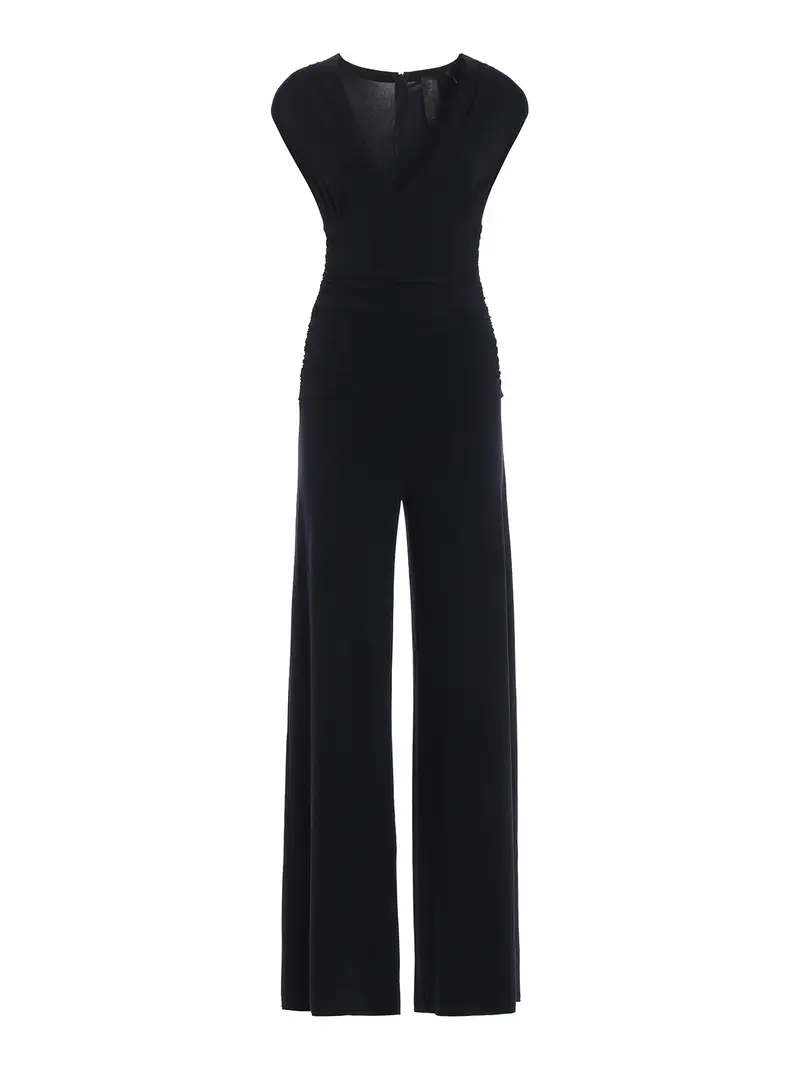 Tuta con arricciatura Blu scuro