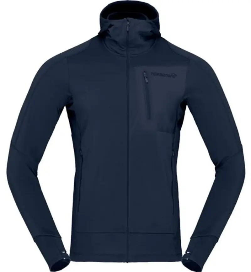 Falketind Power Grid Hood Ms - felpa in pile - uomo Blue