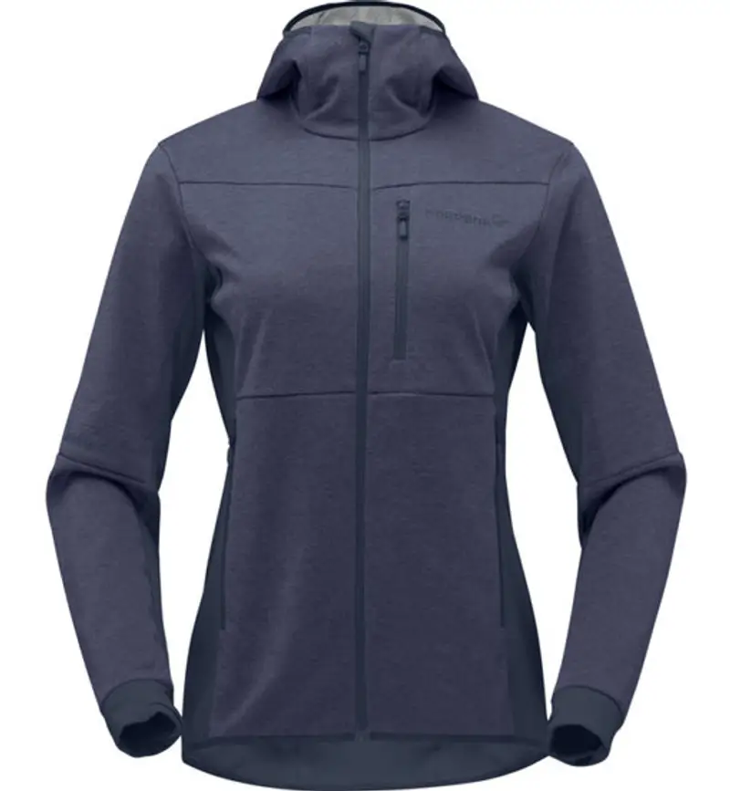 Falketind warm2 Octa Hood - felpa in pile -donna Blue