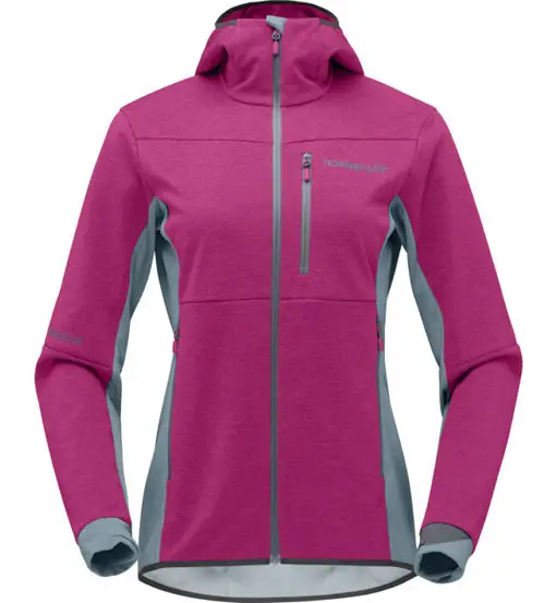 Falketind warm2 Octa Hood - felpa in pile -donna Pink
