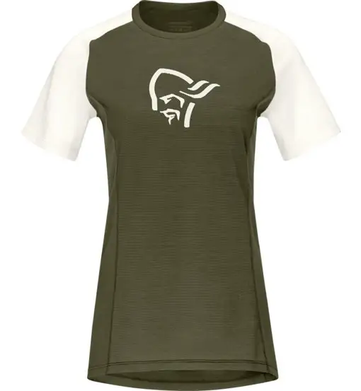 fjørå wool - t-shirt - donna Green