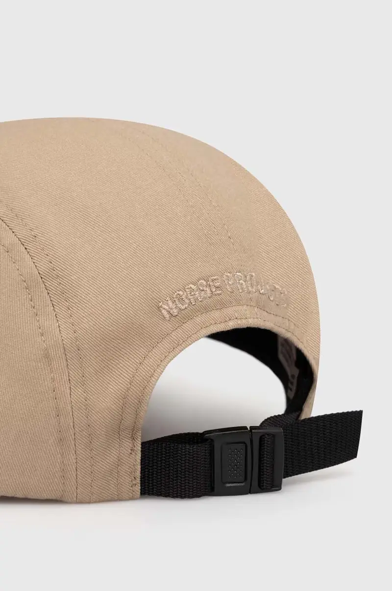 berretto da baseball in cotone Twill 5 Panel Cap Beige miniatura 3