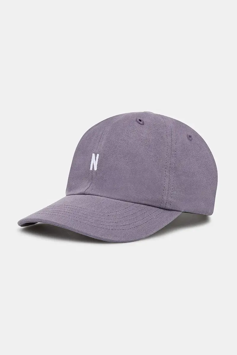 berretto da baseball in cotone Twill Sports Cap colore violetto con applicazione N80.0001.6018