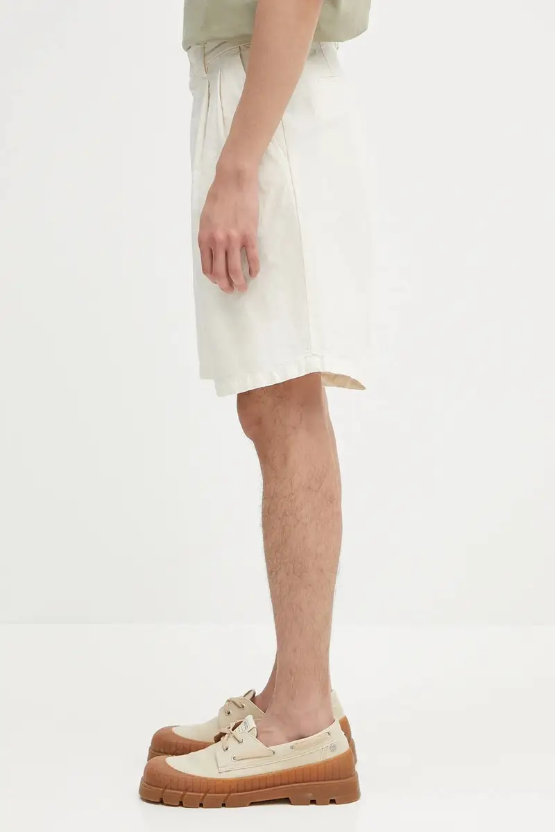 pantaloncini in lino misto Benn Cotton Linen Shorts uomo colore beige N35.0617.0219 miniatura 2