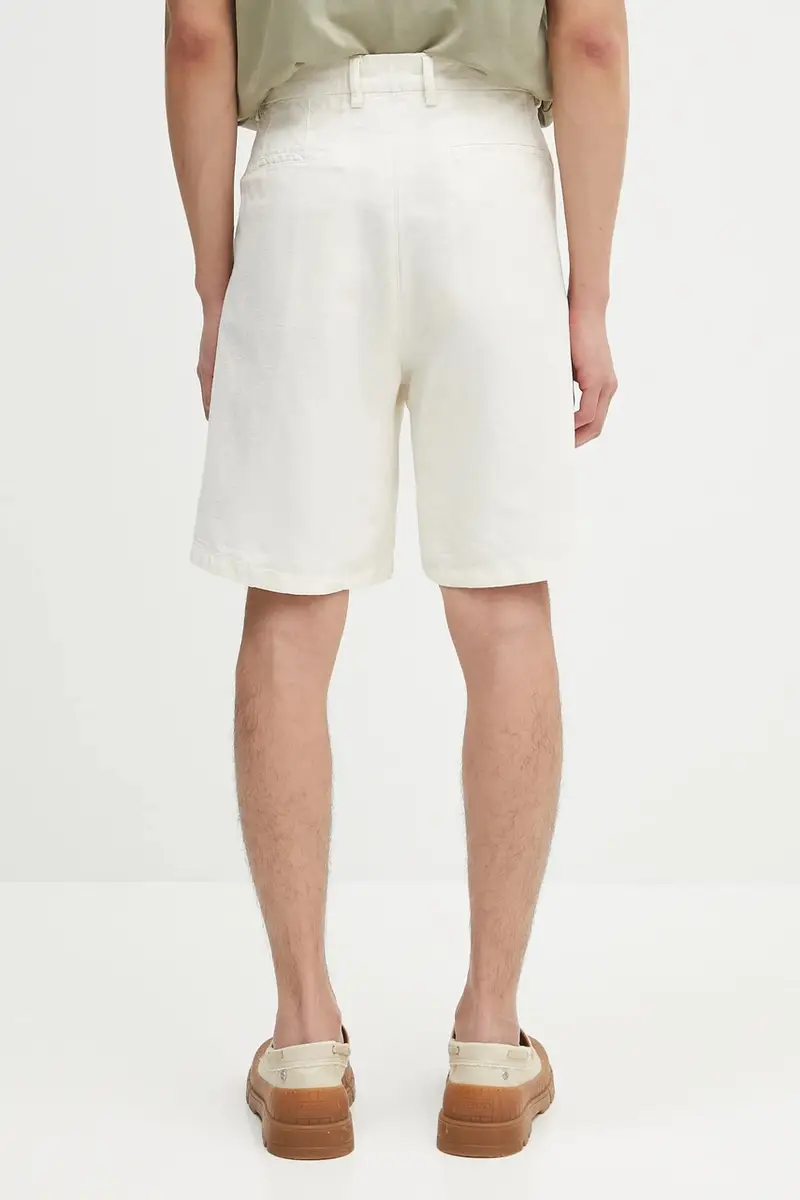 pantaloncini in lino misto Benn Cotton Linen Shorts uomo colore beige N35.0617.0219 miniatura 3