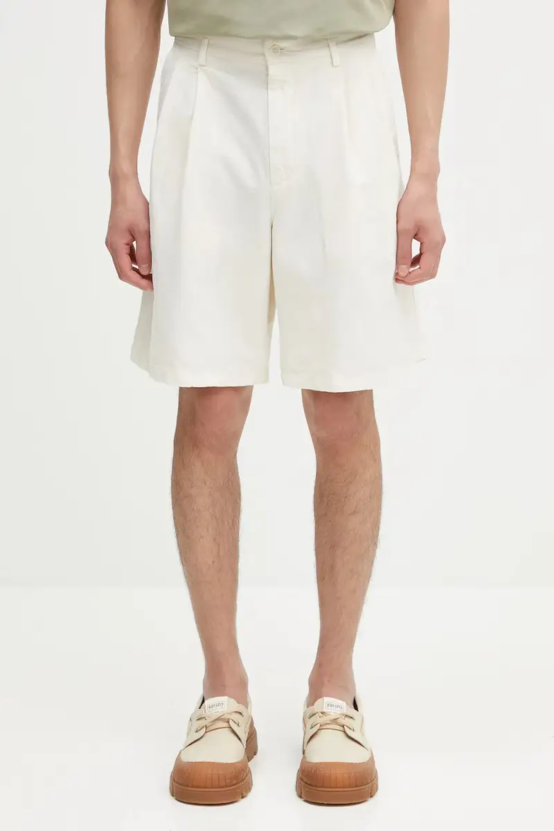 pantaloncini in lino misto Benn Cotton Linen Shorts uomo colore beige N35.0617.0219