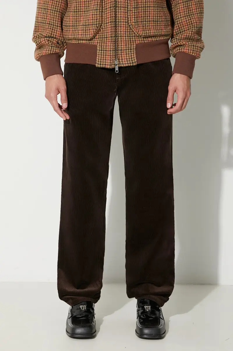 pantaloni in velluto a coste Aros Marrone