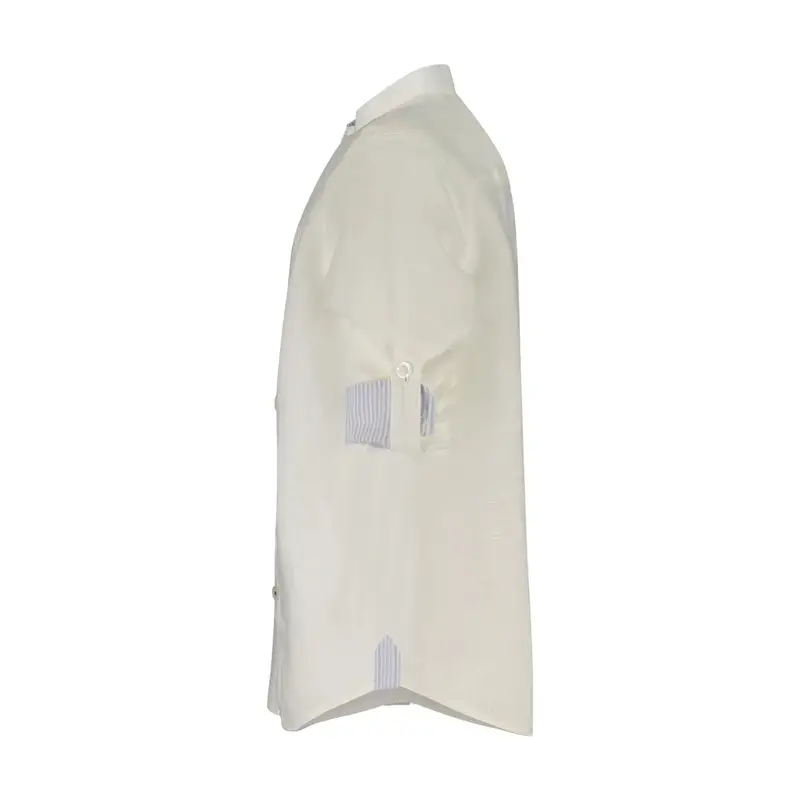 Camicia Maniche Lunghe Bambino Bianca Ricamo Bianco miniatura 3