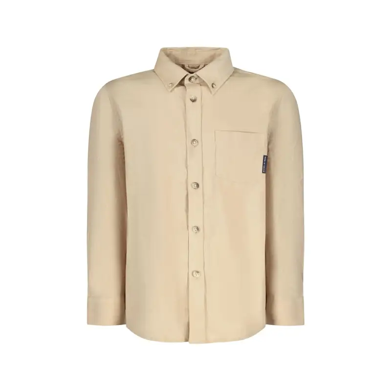 Camicia Maniche Lunghe Unisex Beige Ricamo