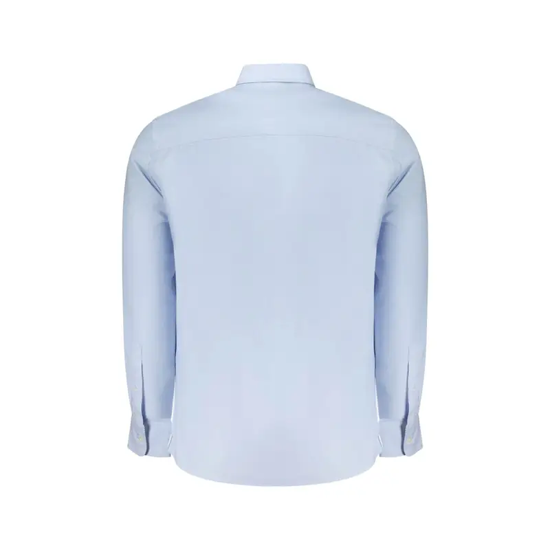 Camicia Maniche Lunghe Uomo Azzurra Ricamo Azzurro miniatura 2