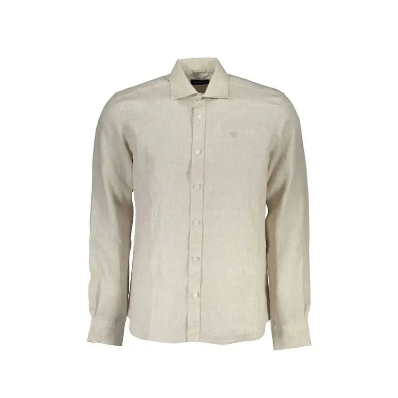 North Sails Camicia Maniche Lunghe Uomo beige con Ricamo