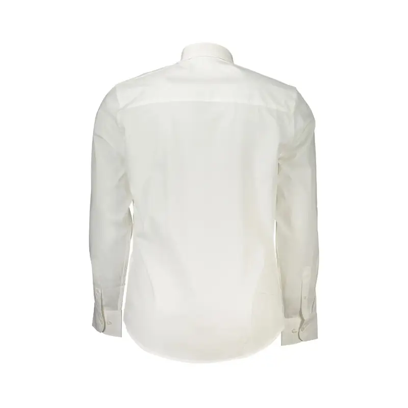 Camicia Maniche Lunghe Uomo Bianca Ricamo Bianco miniatura 2