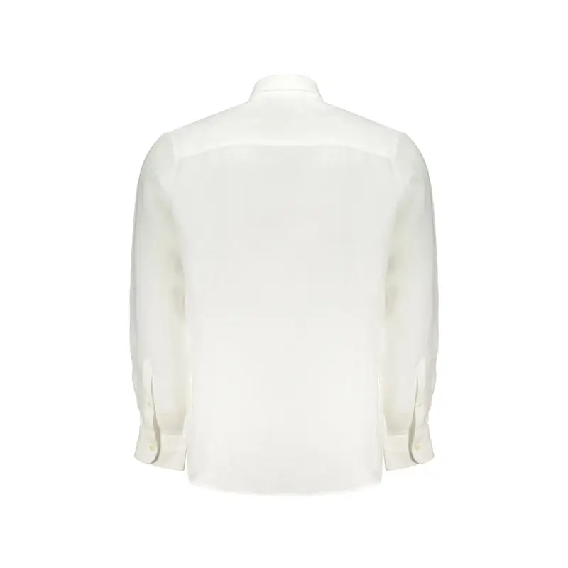 Camicia Maniche Lunghe Uomo Bianca Ricamo Bianco miniatura 2