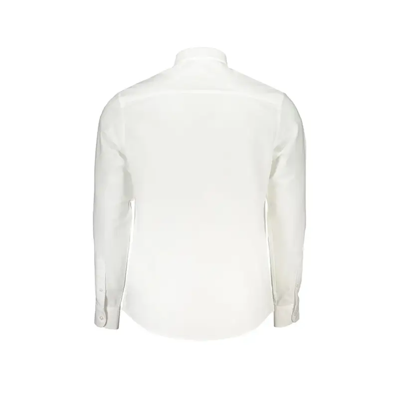 Camicia Maniche Lunghe Uomo Bianca Ricamo Bianco miniatura 2