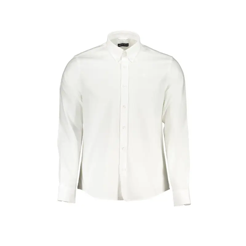 Camicia Maniche Lunghe Uomo Bianca Ricamo Bianco