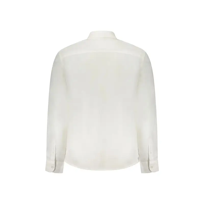 Camicia Maniche Lunghe Uomo Bianca Ricamo Bianco miniatura 2