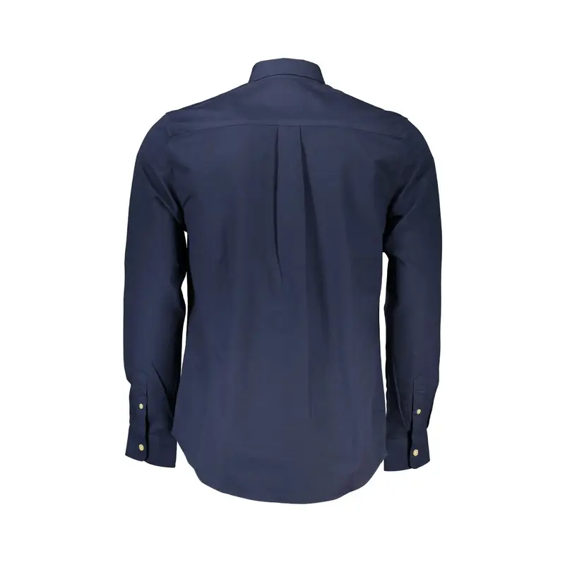 Camicia Maniche Lunghe Uomo Blu Ricamo miniatura 2