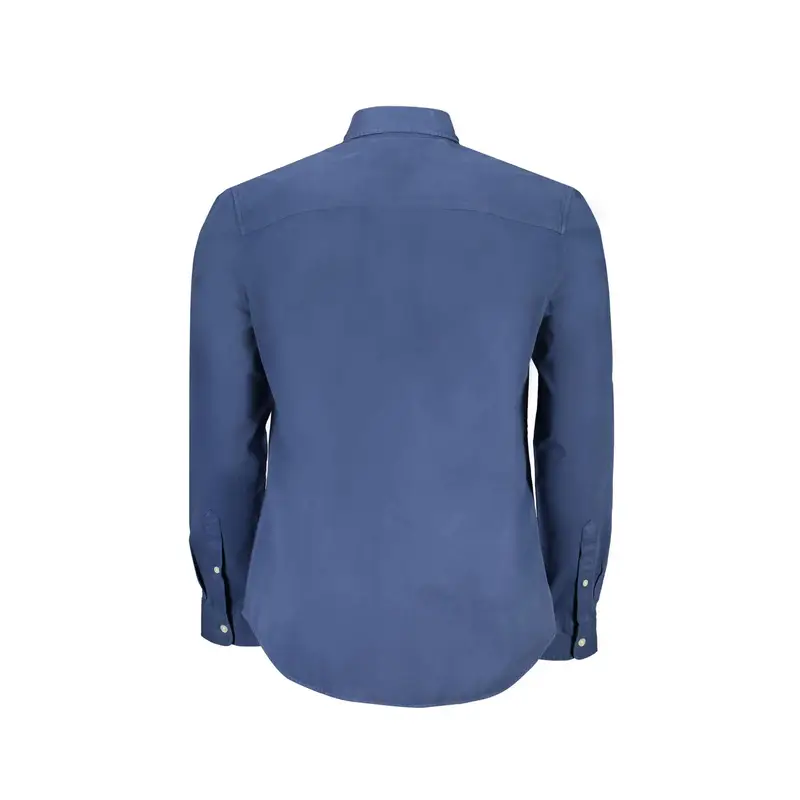 Camicia Maniche Lunghe Uomo Blu Ricamo miniatura 2