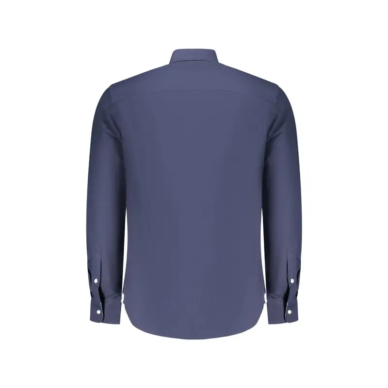 Camicia Maniche Lunghe Uomo Blu Ricamo miniatura 2