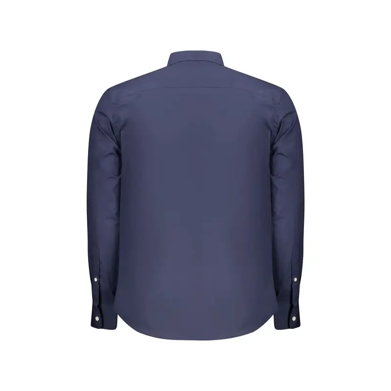 Camicia Maniche Lunghe Uomo Blu Ricamo miniatura 2