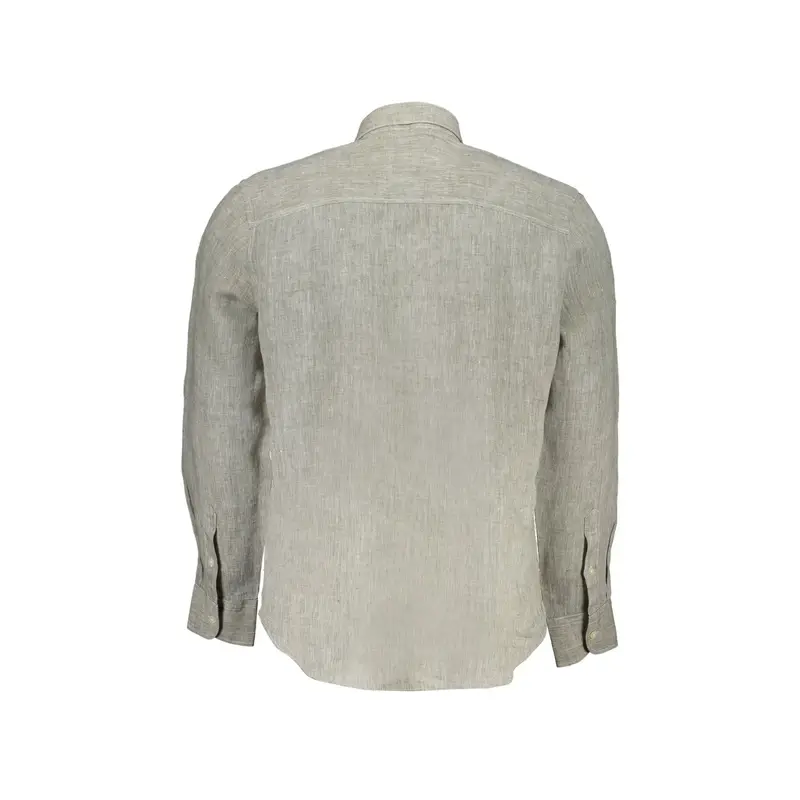 Camicia Maniche Lunghe Uomo Grigia Ricamo Grigio miniatura 2