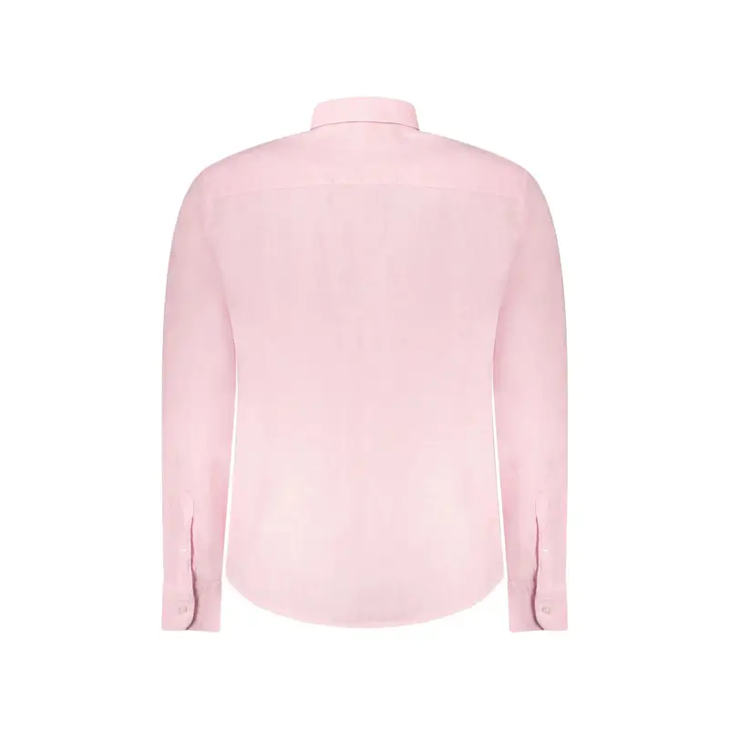 Camicia Maniche Lunghe Uomo Rosa Ricamo miniatura 2